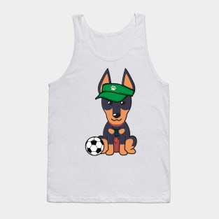 Alsatian Playing Soccer Tank Top